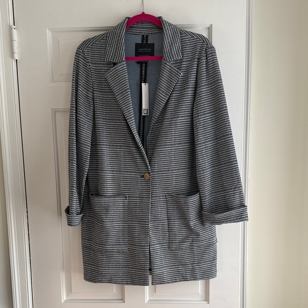Sanctuary Black and White Checkered Blazer